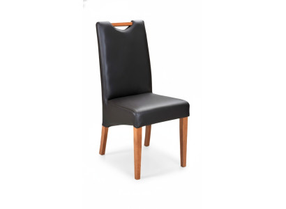 Armchair Design Chair Wood Leather Upholstery Dining Room Leather Gastro Chair