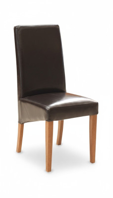 Design chair group 8x chairs set armchair 100% leather new dining room
