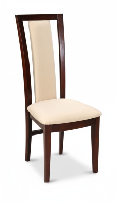 Set of 2 Designer Wooden Leather Upholstered Armchairs Dining Room Chairs