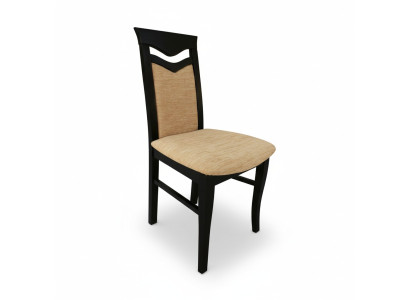 Set of 2 armchairs design wood fabric upholstered chairs dining room textiles