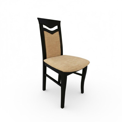 Design Set 6x Armchair Chair Wood Textile Upholstery Chairs Restaurant Dining Room Fabric