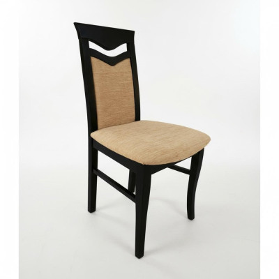 Design Set of 8x Armchair Wood Textile Upholstery Chairs Dining Room Fabric