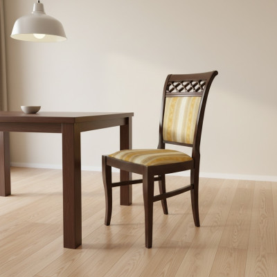 Classic armchair design wood upholstery modern chairs dining room