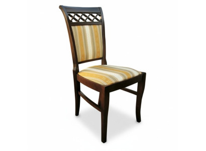 Set of 2 upholstered armchairs in wooden fabric design chairs suitable for dining room upholstery and hospitality industry.