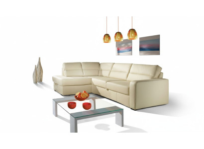Corner sofa living landscape corner 100% leather sofa seating suite modern