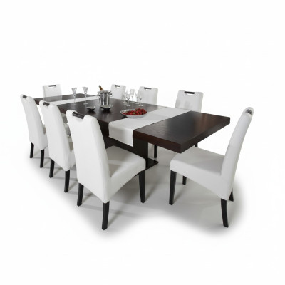 Complete set dining table + 4 chairs dining room set dining group wooden table