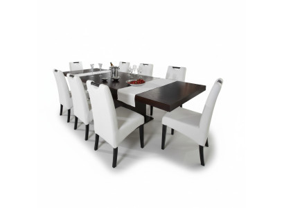 Complete set dining table + 4 chairs dining room set dining group wooden table