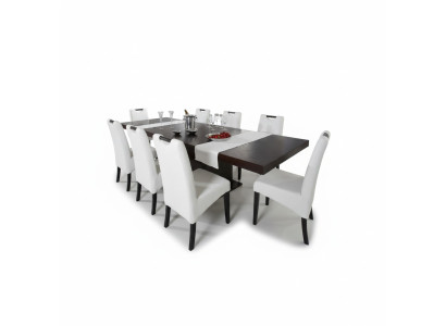 Complete set dining table + 8 chairs dining room set dining group wooden table