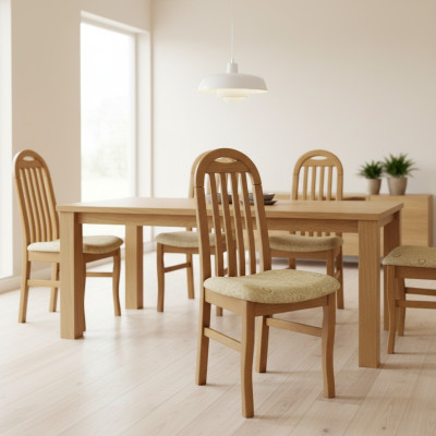 Chairs 10x Set Armchair Solid Wood Dining Room Upholstered Armchairs Dining Room Chair