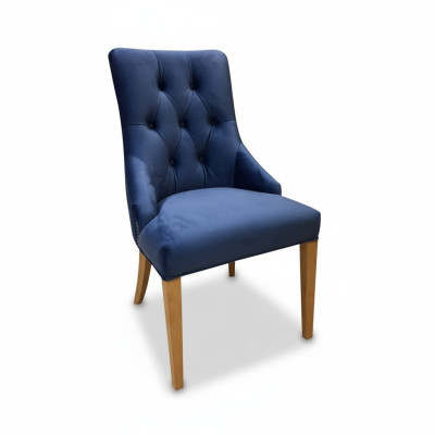 Set of 2 Armchairs Solid Wood Dining Chair Fabric Upholstered Chairs Gastro Dining Room