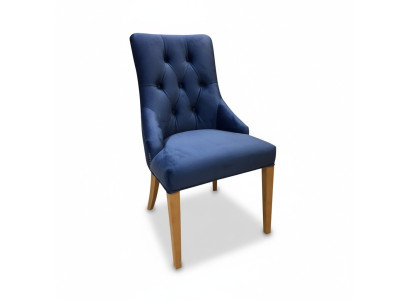 Set of 2 Armchairs Solid Wood Dining Chair Fabric Upholstered Chairs Gastro Dining Room