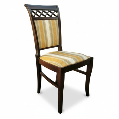 Group of armchairs, wood, set of 10 for restaurant, dining room, upholstered chairs, new gastro chair.