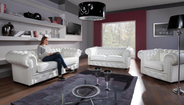 Sofa 3-seater Chesterfield design relax sofas upholstered modern couches