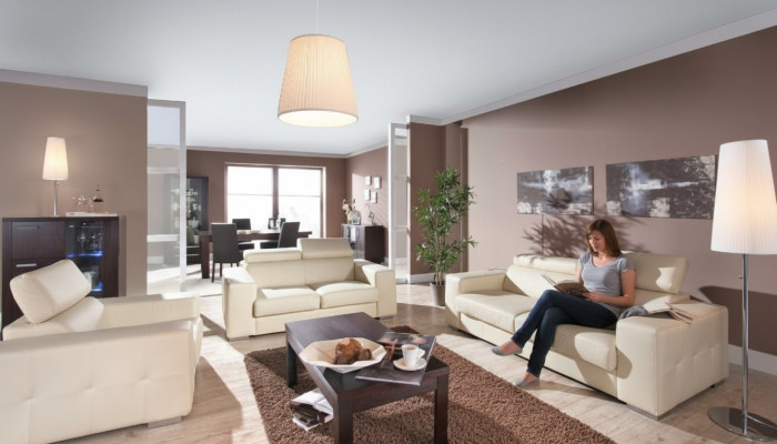 Genuine Leather Sofa Couch Sofa Set 3+2 Seating Modern Design Upholstered Set