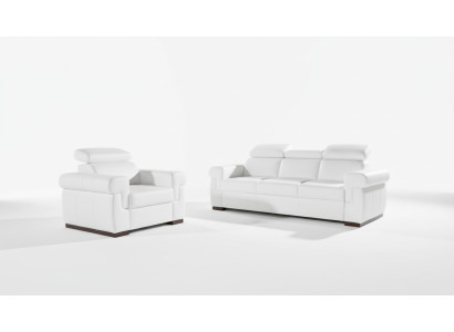 Sofa 2-seater design sofas upholstered modern seating fabric leather two-seater new