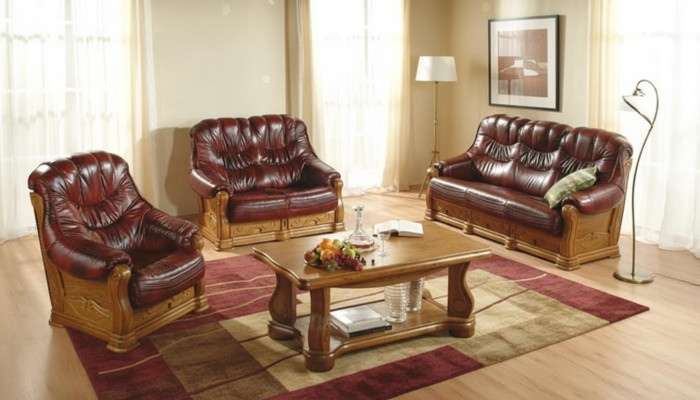 Set of 3+2 Seater Sofa Couch Upholstery Set 100% Italian Leather