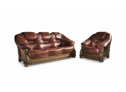 3+1 Seater Sofa Set Classic Upholstery Leather Sofas Couches Cushions