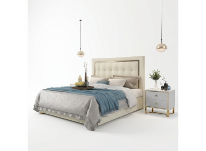 Bed Upholstery Design Luxury Double Hotel Beds Marital 180x200cm Bedroom Metal