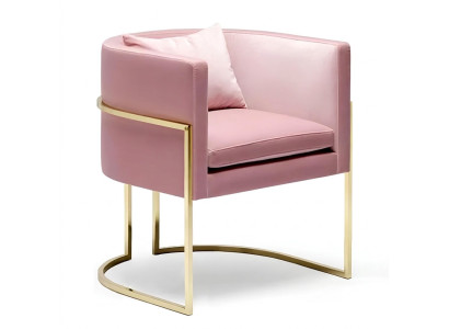 Armchair Metal Design Upholstered Lounge Club Chair Seat Relax Luxury Room Waiting New