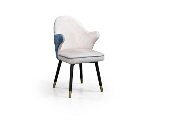 Chair 1x Dining Room Upholstered Armchair TV Lounge Club Textile Seat Leather Chair