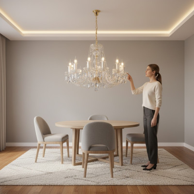 Crown Candlestick Lamp Ceiling Lamp Crystal Lamps Lighting Bohemia Lamp