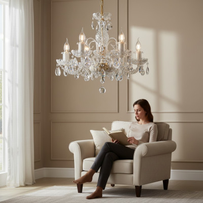 Chandelier Classic Ceiling Light Lamp Lighting Crystal New Bohemia