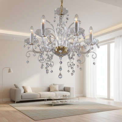 Crystal chandelier pendant light fixture Bohemia ceiling lamp