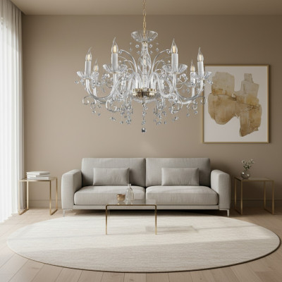 Crystal chandelier pendant light fixture Bohemia