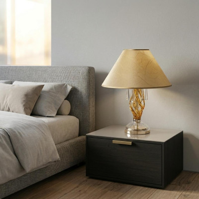 Crystal lamp, office lamp, table, elite Bohemia base, bedside table, new