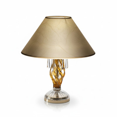 Crystal lamp, office lamp, table, elite Bohemia base, bedside table, new