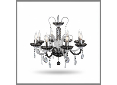 Chandelier Bohemia Ceiling Light Black Crystal Lamp Lamps Lights New