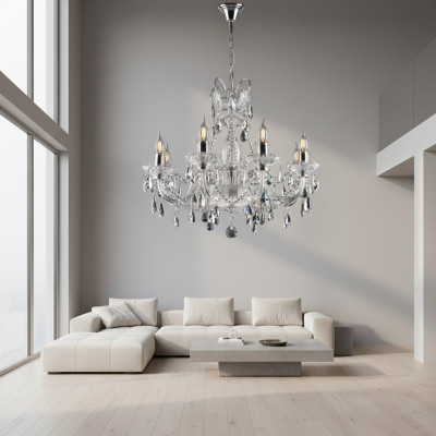 Crystal chandelier ceiling light hanging lamp Bohemia bulb
