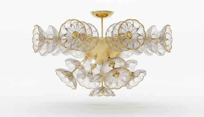 Designer chandelier Bohemia ceiling light gold crystal lamp lights lighting