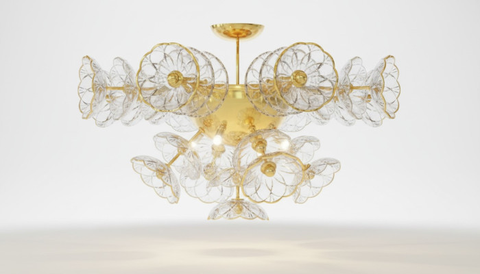 Design chandelier Bohemia light gold crystal lamp lamps lights ceiling