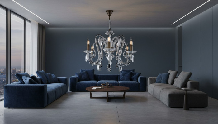 Crystal chandelier hanging light ceiling light Bohemia by Lampe