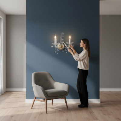Double Wall Lamp Light Crystal Noble Chandelier Wall Lights Lamps Lamp