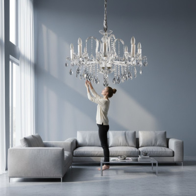 Chandelier Lamp Lamps Crystal Lights Bohemia Lid Chandelier