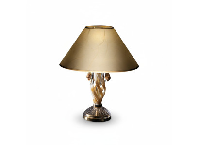 Antique table lamp with crystal