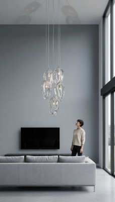 Crystal chandelier ceiling light pendant lamp light Elite Bohemia shells