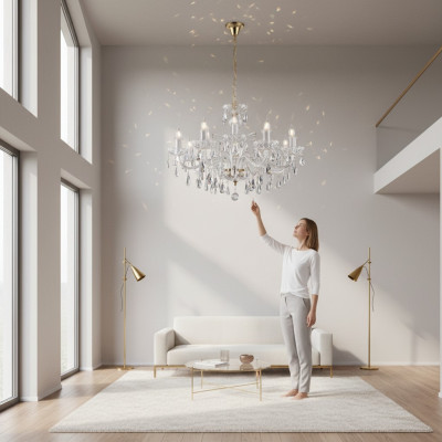 Crystal chandelier luster light Bohemia lamp ceiling light pendant light