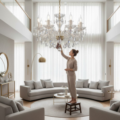 Chandelier Crystal Light Ceiling Lamp Bohemia Pendant Lamp Light Fixture