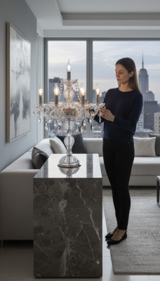 Crystal Table Lamp Elite Bohemia