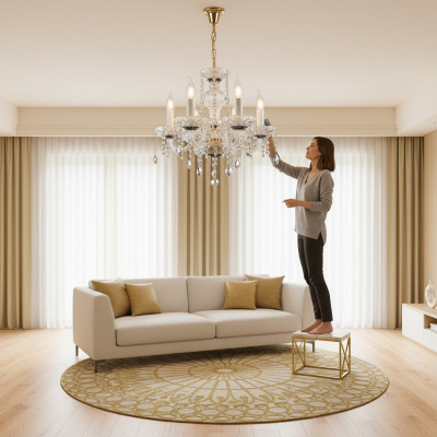 Chandelier Lamp Crystal Ceiling Light Pendant Light Bohemia