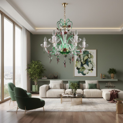 Crystal Chandelier Pendant Light Luminaire Bohemia Lamp Ceiling Light