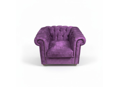 Chesterfield Armchair Couch Upholstery 1-Seater Velvet Design Couches Sofas