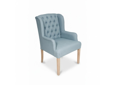 Blue Chesterfield Chair Hotel Furniture Seat Upholstered Chair Armchair