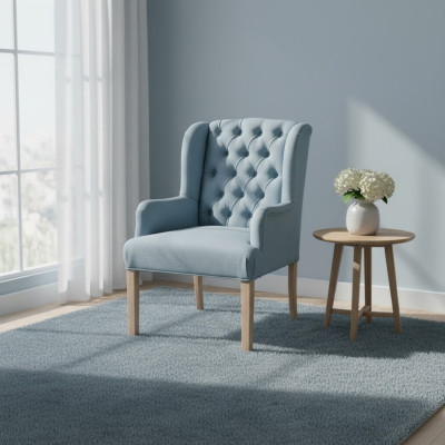Chesterfield Dining Room Set 2x Armchairs Upholstered Chairs