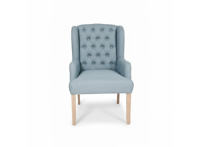 Chesterfield Light Blue Chairs Stylish Armchairs Hotel Furnishing Upholstered Chair Set of 6