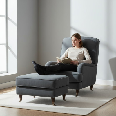 Chair Club Lounge Designer Decor Armchair Upholstered Sofa 1 Seater Relax TV