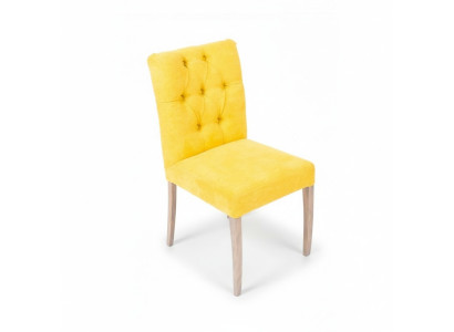 Yellow Chesterfield Chair Set Exclusive x6 Upholstered Dining Chairs